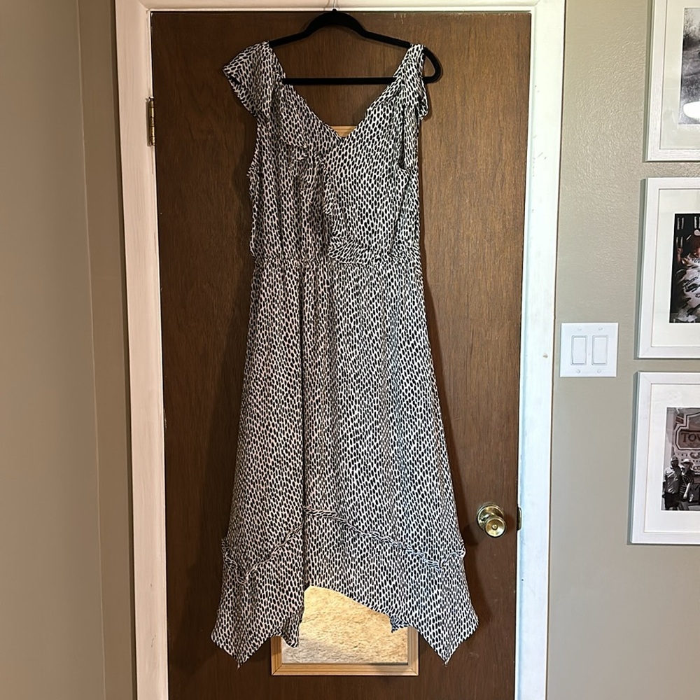 Sleeveless Black and White Dress - Picture 5 of 5